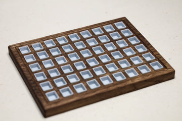 Palette d'aquarelle en bois (avec 54 demi-godets vides)