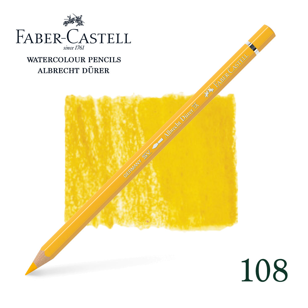 108 Donker cadmiumgeel - Aquarelpotlood - Faber-Castell - Albrecht Dürer