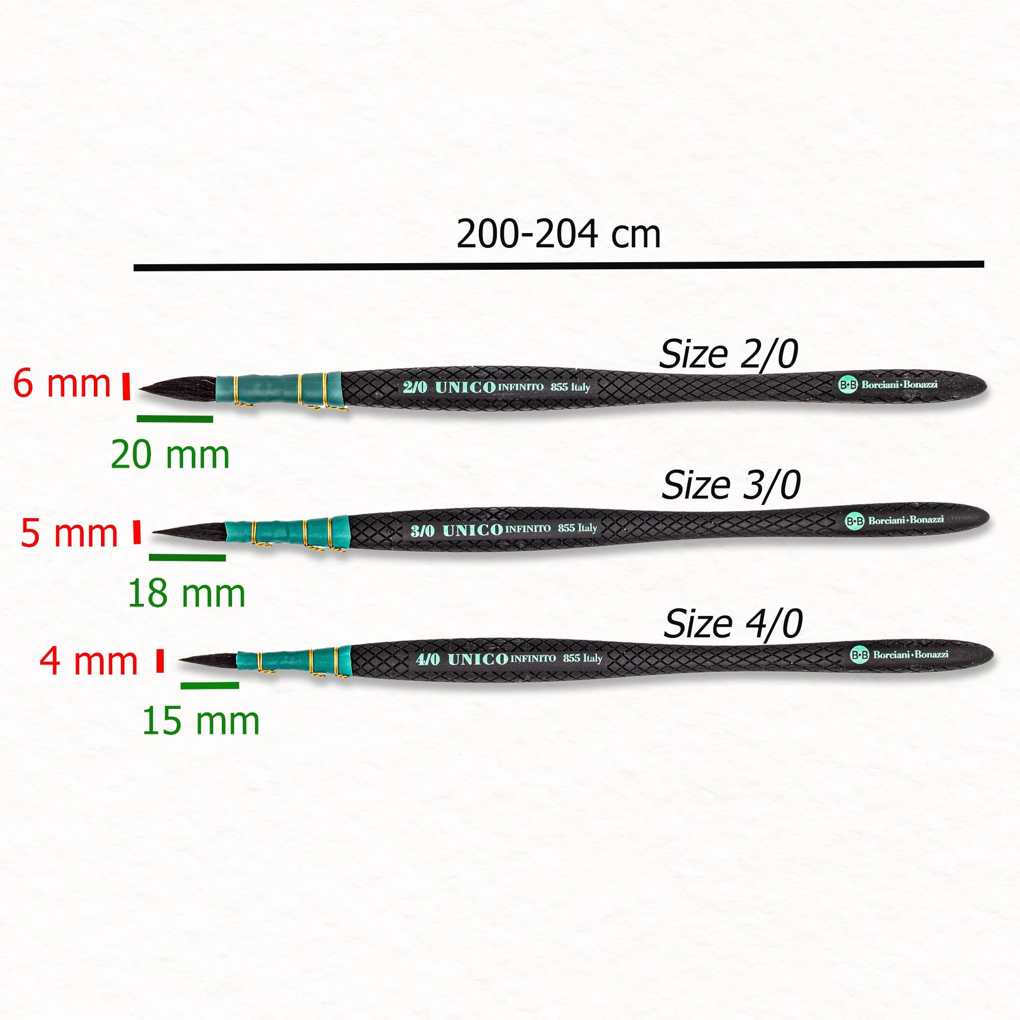 Unico Infinito - Mini Quill - Borciani Bonazzi - Synthetisch aquarel penseel