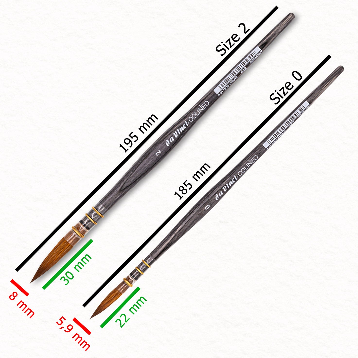 Colineo - Verwaspenseel - Da Vinci - Synthetic aquarelpenseel