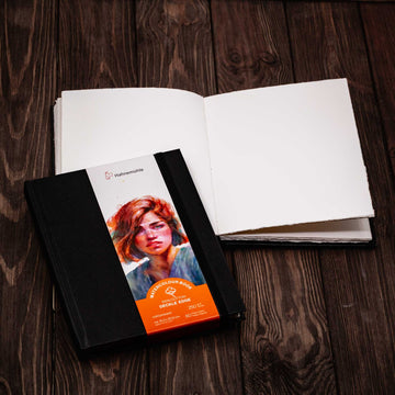 A5 Portrait - Hahnemühle - 100% Cotton watercolor sketchbook with deckled edge