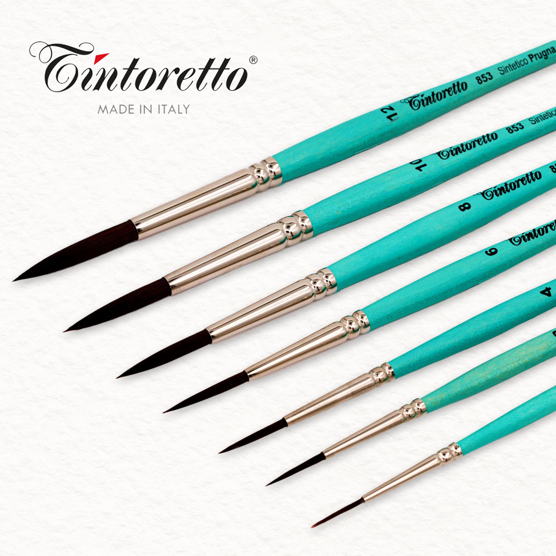 Prugna (series 853) - Tintoretto - Synthetic watercolor brush