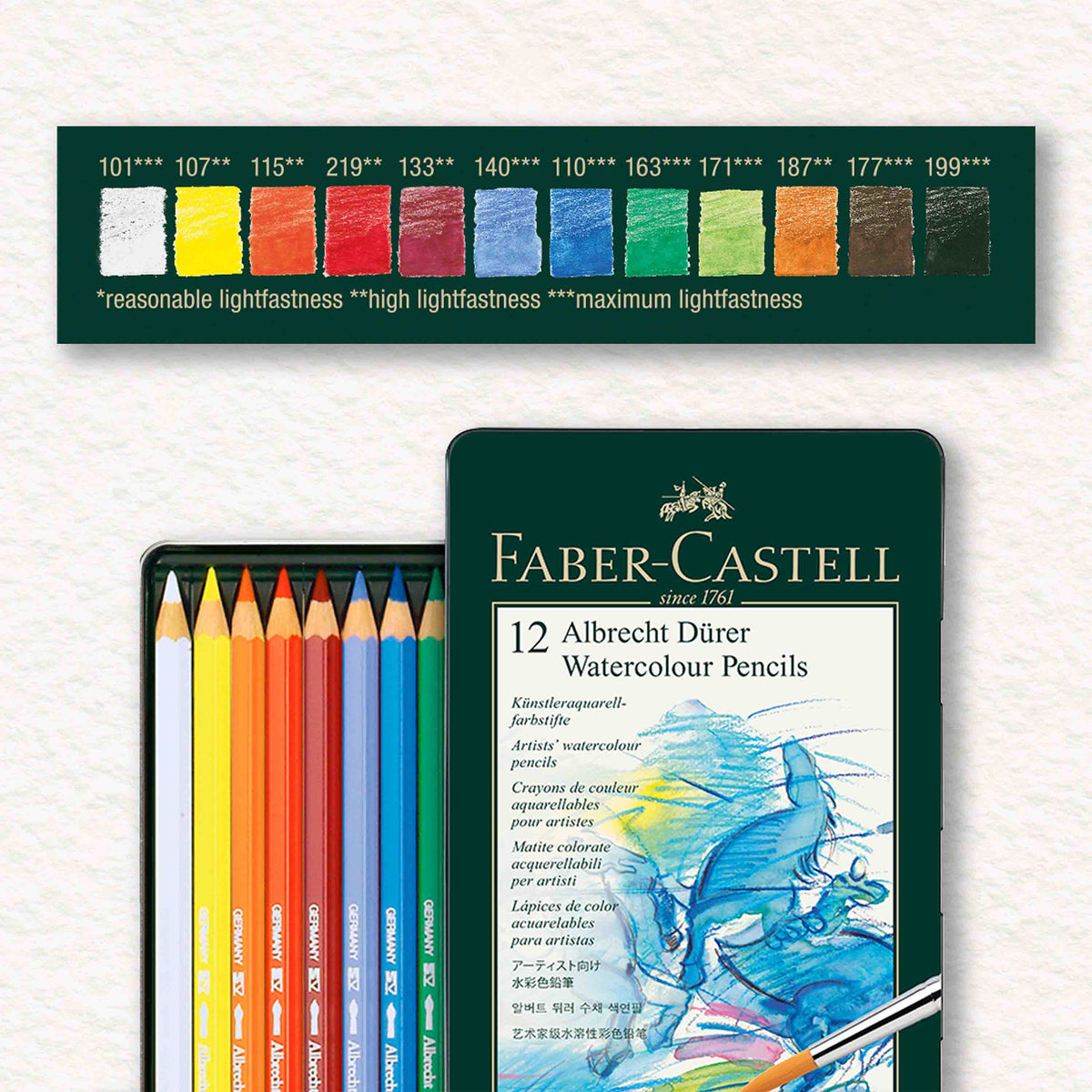 Set van 12 aquarelpotloden – Faber-Castell – Albrecht Dürer